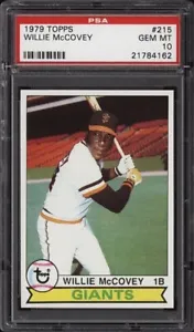 1979 Topps #215 Willie McCovey - Giants - PSA 10 - *162 - Pop 15 - Baseball Card - Picture 1 of 2