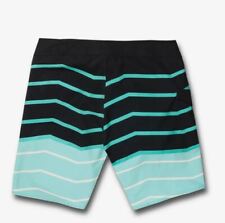 Volcom Big Boy's Blue Mod Swipe Stripe Boardshorts, 28 ( 16)