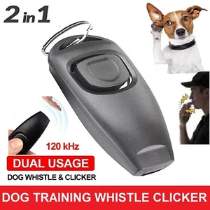 Dog Training Whistle Clicker Stop Pet Barking Combo Obedience Puppy Train Skills - Picture 1 of 27