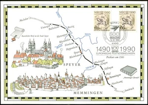 Germany FDC Scott #1592 & 9N584 on Postcard - Picture 1 of 2
