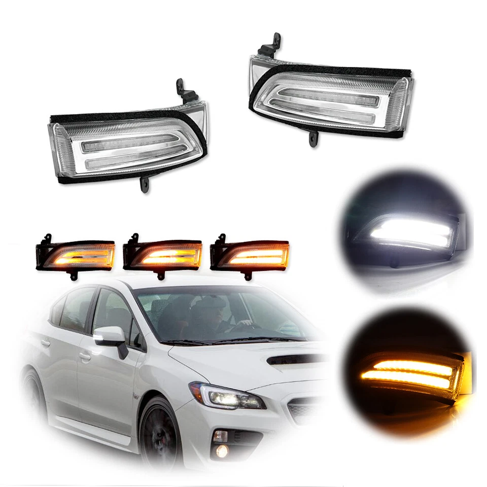 Luces de señal LED secuenciales transparentes para Subaru Impreza WRX STi 12-21 Foto 1 de 4