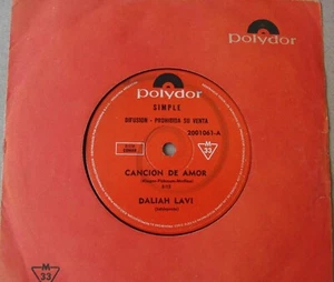 DALIAH LAVI 7" PROMO Liebeslied GESUNGEN AUF SPANISCH Südamerika Ausgabe 1970 - Bild 1 von 2