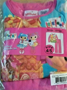 LaLaLoopey Girls 2 Piece Flannel Sleepwear Set Pajamas Size 4/5 Girls NEW SEALED - Picture 1 of 3
