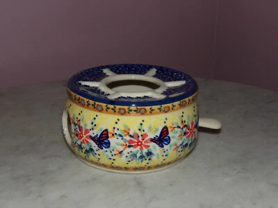 ¡Calentador de tetera de cerámica polaca UNIKAT 6 tazas!  UNIKAT Signature Butterfly Summer! Foto 1 de 2