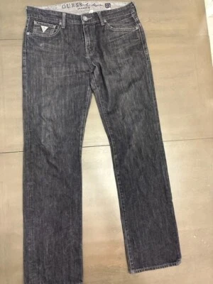 Guess Premium Men’s Black Jeans 33 Lincoln Slim Straight 35X33 - Image 1 of 4
