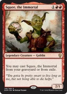 SQUEE THE IMMORTAL CASI NUEVO Dominaria mtg rojo - duende raro - Imagen 1 de 1