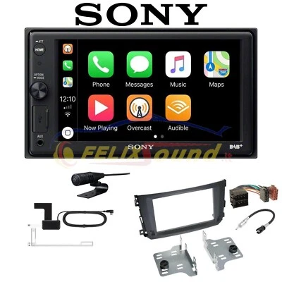 Sony AUTORADIO Apple carplay DAB + Bluetooth PER SMART FORTWO 2010-2015 Nero - Immagine 1 di 4