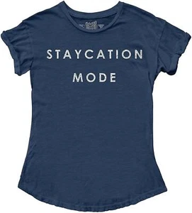 Camiseta Original Retro Marca 274679 The Girl's Staycation Mode (Niños Grandes) Azul Marino Pequeña - Imagen 1 de 1