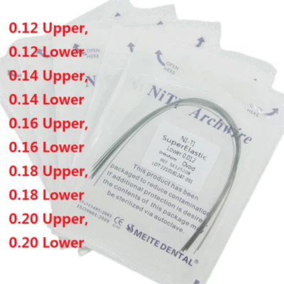 Ortodoncia Dental Super Elástico Niti Redondo/Rectangular Arco Alambres Ovoides Foto 1 de 4