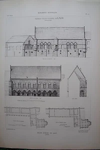 Ancien évêché de Laon ( Aisne) planche début XX° - Picture 1 of 1