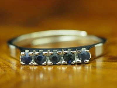 835 Anello IN Argento Con Spinello Ricoperto / Vero Argento/2,2g/RG57 - Immagine 1 di 3