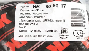 NK 90 50 17 Seilzug Feststellbremse Handbremsseil Bremskabel CHEVROLET B1-TR3 - Bild 1 von 3