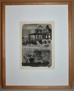 Listed French Artist Bernard LAMOTTE, Original Signed Watercolor Framed Rare - Picture 1 of 8