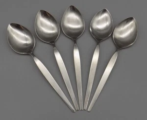 5 Oneida Community Stainless Satinique Soup Spoons Satin Flatware Replacement - Bild 1 von 6