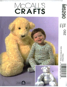 2006 Plush Big Bears Judi Lynn Sewing Pattern McCall's 5290 New OOP - Picture 1 of 2