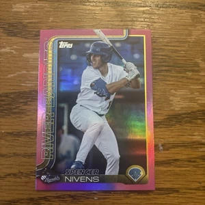 2025 Topps Pro Debutto Baseball PD-72 Spencer Nivens Fucsia Foil 194/199 - Foto 1 di 2
