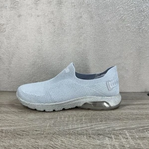 Skechers Go Walk Air Silver Sparkle Slip On Size 9 Bling Goga Mat Air Cooled - Picture 1 of 7