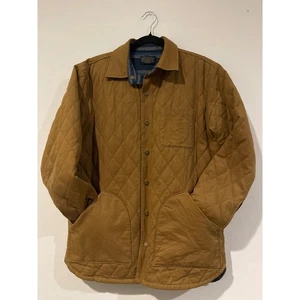 PENDLETON Reversible 100% Wool Blend Quilted Coat Jacket Men's Size M Blue/Khaki - Picture 1 of 15