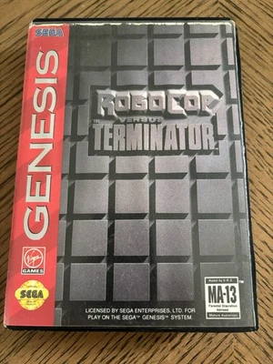 Robocop vs The Terminator for Sega Genesis - Game cartridge w/ box (no manual) - Image 1 of 4