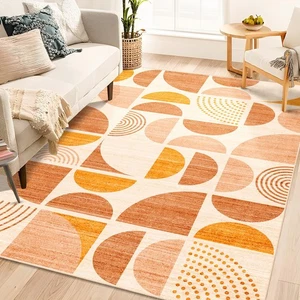5x7 Vorleger Boho, Waschbare Teppiche für Wohnzimmer Schlafzimmer Esszimmer, Große Th... - Bild 1 von 7