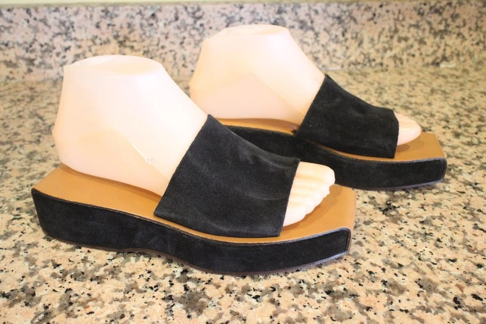 Nuevo sin caja RALPH LAUREN gamuza cuña tacón deslizable sandalia zapato talla 6.5b (san100 Foto 1 de 1