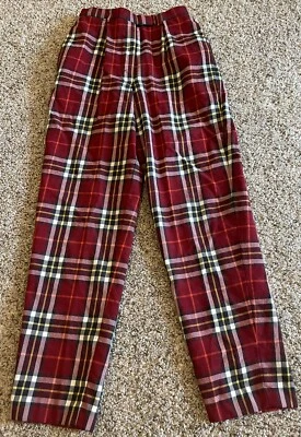 Women’s Brooks Brothers Red Plaid Dress Pants 100% Wool Straight Leg Size 2 - Image 1 of 4