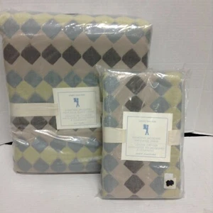 Pottery Barn Kids Diamond Jacquard Matelasse Duvet Cover Bed Twin Standard Sham - Picture 1 of 4