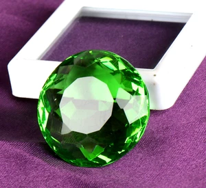 Large Green Peridot 78.10 Ct. Round Cut Faceted Loose Gemstone Gifts For Women - Picture 1 of 5