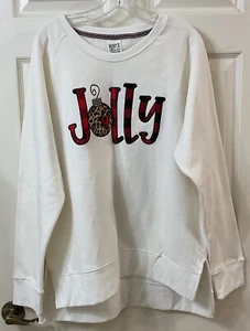 NWT Royce Brand Wmns XXL Holiday Themed Sweatshirt “JOLLY” Spell Out Long Slv - Picture 1 of 8