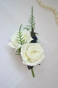 Scottish Buttonholes Wedding Tartan Ribbon Single Double Corsage Rose Thistle - Picture 1 of 19
