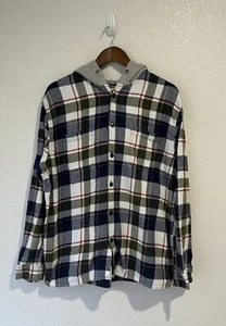 Aeropostale Flannel Hoodie Adult Size Large Casual Button Down Mens - Bild 1 von 9