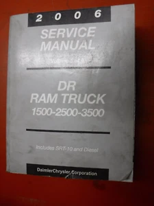 2006 DODGE RAM TRUCK 1500-3500 FACTORY SERVICE MANUAL VOL 5 OF 6 TRANSMISSION - Picture 1 of 8