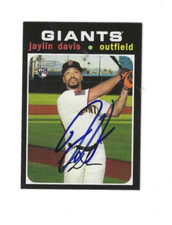 Signed JAYLIN DAVIS San Francisco Giants 2020 Topps Heritage Card #546 w/COA