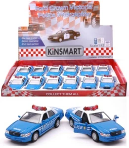 MODELLINO AUTO STATICO KINSMART FORD CROWN VICTORIA POLICE INTERCEPTOR CM 12,5 - Foto 1 di 5