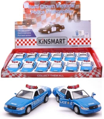 MODELLINO AUTO STATICO KINSMART FORD CROWN VICTORIA POLICE INTERCEPTOR CM 12,5 - Immagine 1 di 4