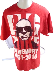 T-Shirt C Port & Co VTG Men's T-Shirt Logo "In Memory of Big Mike"Sz M 2015 RED - Picture 1 of 5