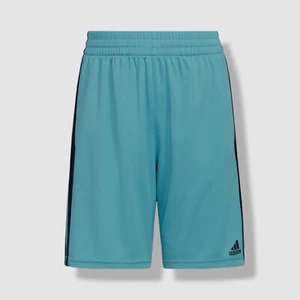 Adidas Kids Boy's Blue Logo Three Stripes Drawstring Athletic Shorts Size M - Picture 1 of 3