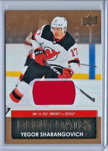 2021-22 Upper Deck Debut Dates Jerseys #DD21 Yegor Sharangovich