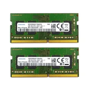 Samsung 8GB (2X 4GB ) DDR4 2400MHz PC4-19200 SODIMM Memory Ram M471A5244CBO-CRC - Picture 1 of 4