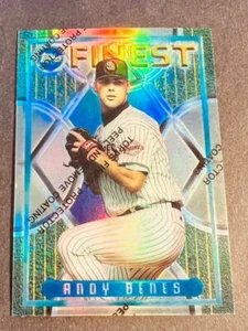 1995 Topps Finest REFRACTOR PARALLEL with peel Andy Benes Padres #111 - Picture 1 of 2