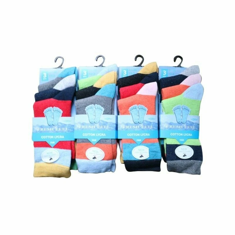MK-ONESTOPSHOP 3-12 Pairs Childrens Boys Girls Socks Coloured Funky Designs Smart Kids Fashion