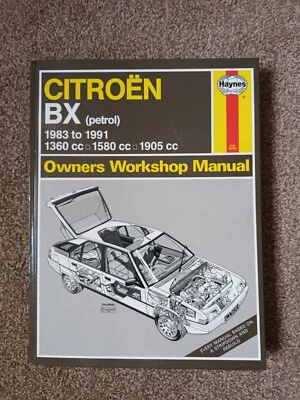 Citroen BX (petrol) Haynes Owners Workshop Manual 1983 to 1991 - Image 1 of 4