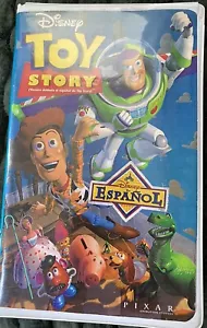 Walt Disney's Pixar Toy Story VHS 1996 in hard clam shell, RARE Spanish Version - Picture 1 of 2
