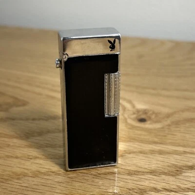 VTG Playboy Bunny Logo Black Chrome Cigarette Lighter 10L Japan (not Working) - Image 1 of 4