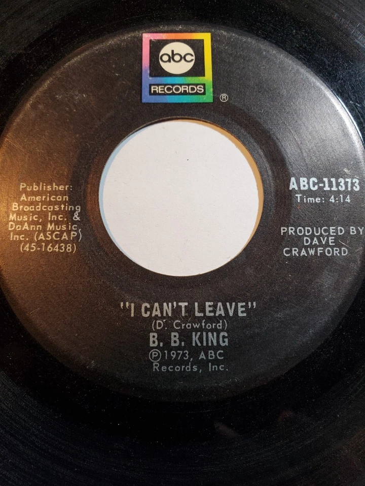 B.B. KING - знать, что ты любишь тебя / я не могу уйти ABC 1973 хорошо F124A - Изображение 1 из 1