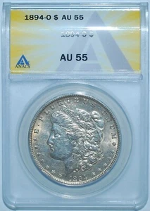 1894 O ANACS AU55 Morgan Silver Dollar - Picture 1 of 2