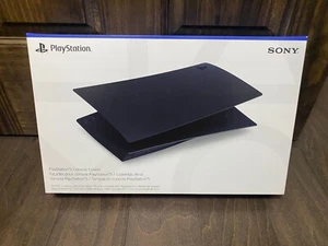 NEW OEM Sony PS5 Official Genuine Disc Console Covers Plates Midnight Black - Picture 1 of 3
