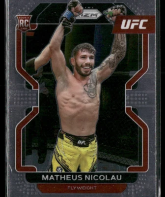 2022 Panini Prizm UFC - #168 Matheus Nicolau (RC) - Image 1 of 2
