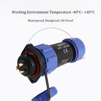 SP21 Waterproof Connector 2P-12Pin Bulkhead Cable  male and female Plug Socket - Image 1 of 4