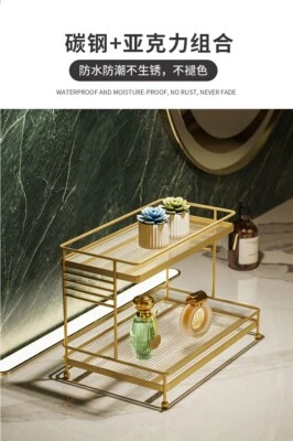 2-Tier Bathroom Organizer  Countertop Perfume Organizer Makeup Storage Holder - Image 1 of 4